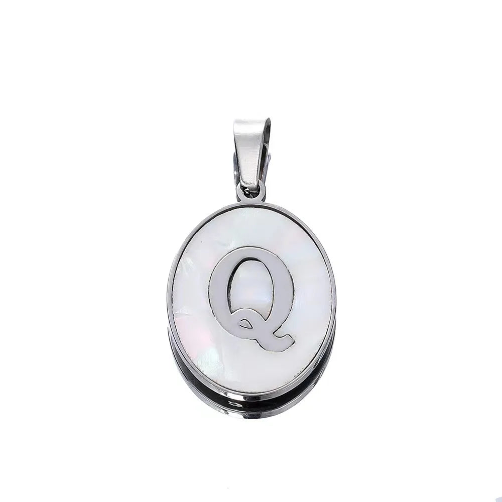 1 Piece 18 * 22mm 304 Stainless Steel Letter Pendant