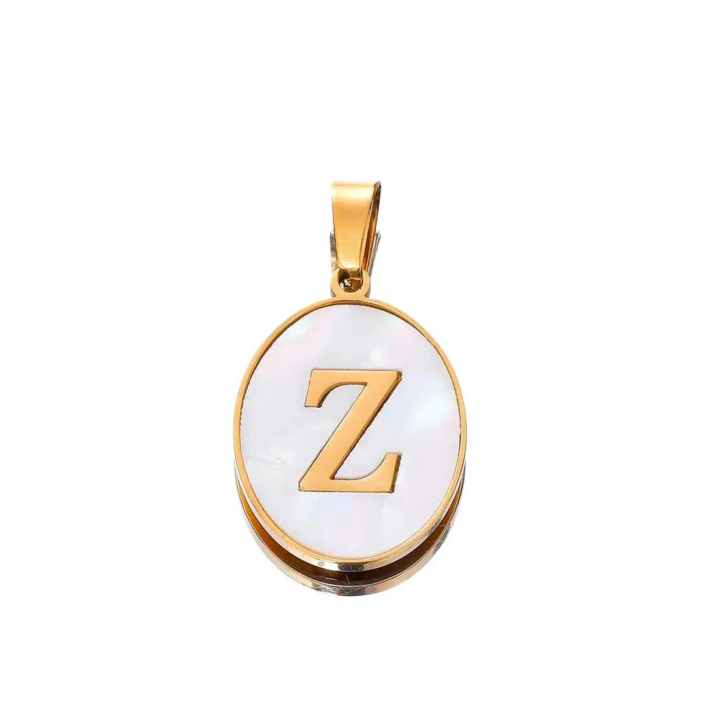 1 Piece 18 * 22mm 304 Stainless Steel Letter Pendant