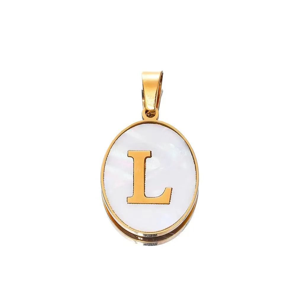 1 Piece 18 * 22mm 304 Stainless Steel Letter Pendant