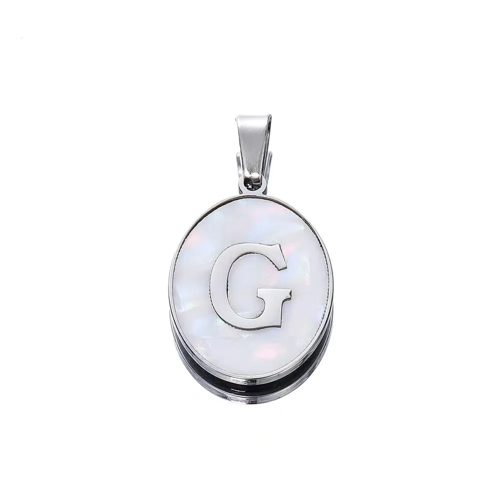 1 Piece 18 * 22mm 304 Stainless Steel Letter Pendant