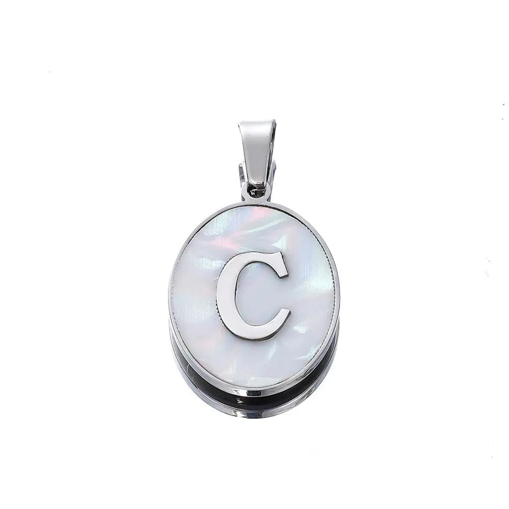 1 Piece 18 * 22mm 304 Stainless Steel Letter Pendant