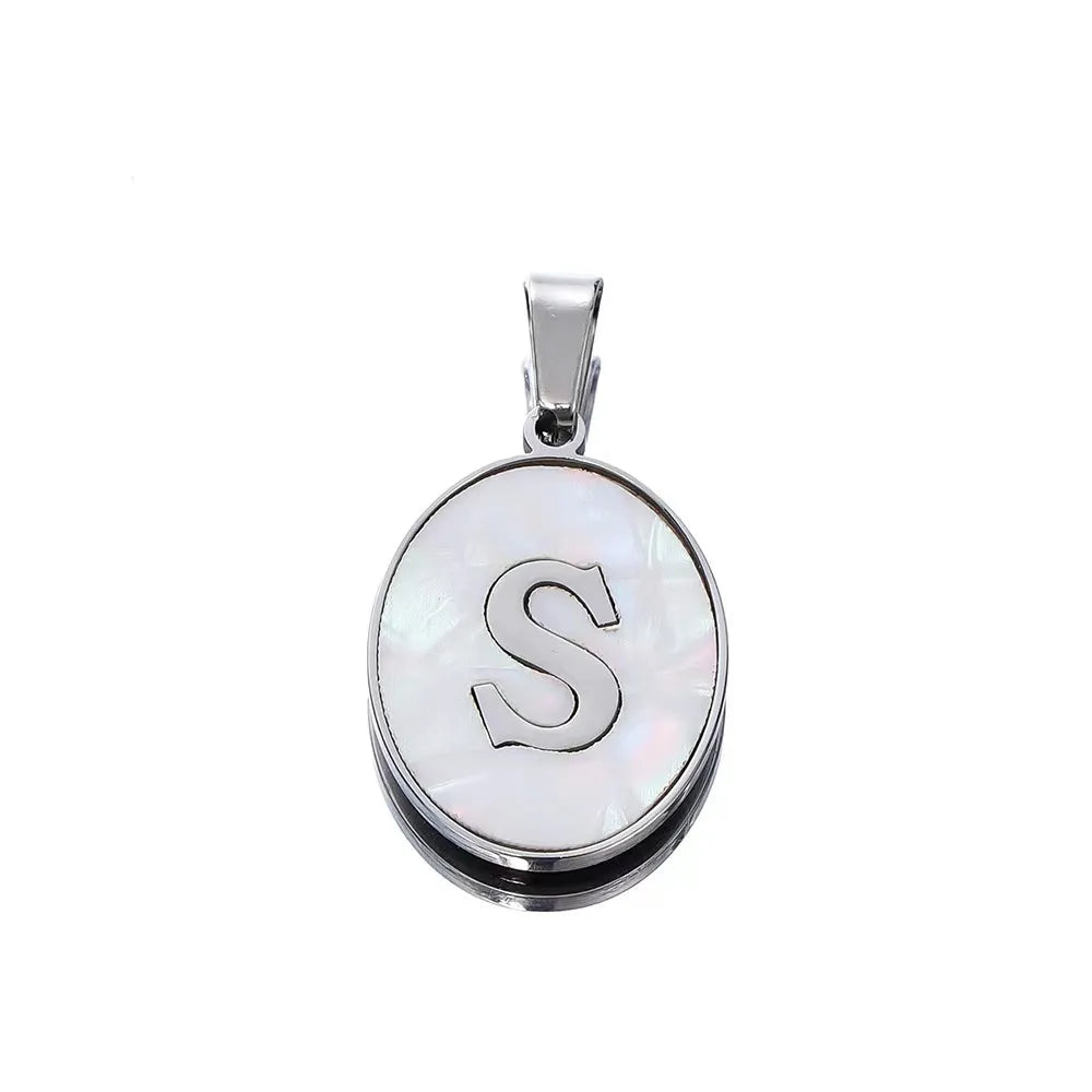 1 Piece 18 * 22mm 304 Stainless Steel Letter Pendant