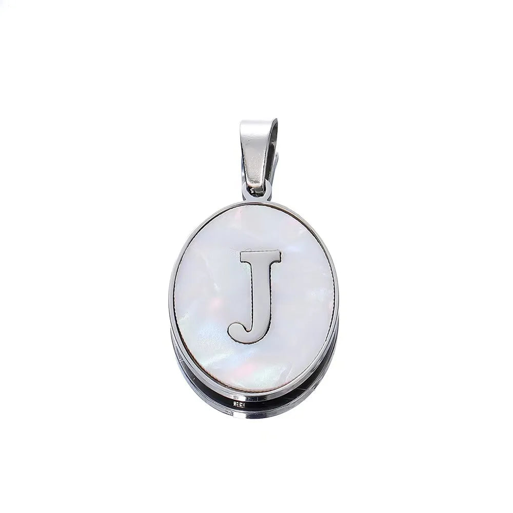 1 Piece 18 * 22mm 304 Stainless Steel Letter Pendant