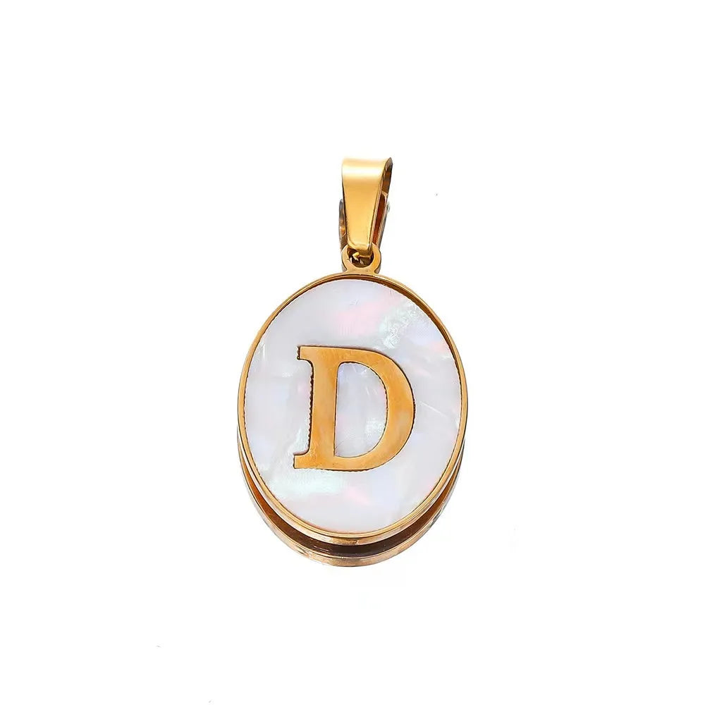 1 Piece 18 * 22mm 304 Stainless Steel Letter Pendant