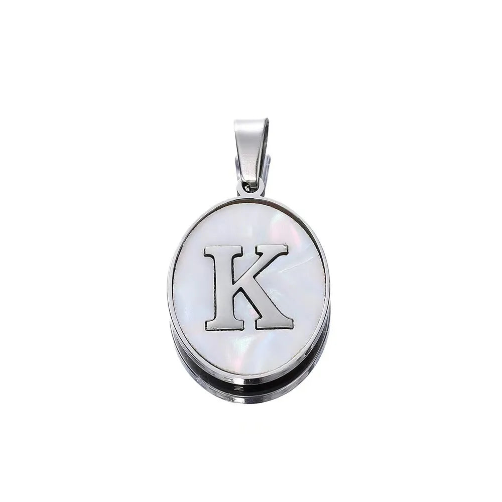 1 Piece 18 * 22mm 304 Stainless Steel Letter Pendant