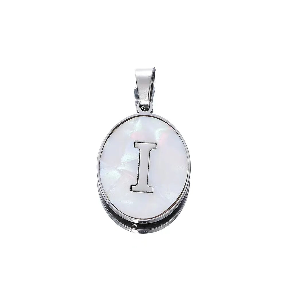 1 Piece 18 * 22mm 304 Stainless Steel Letter Pendant