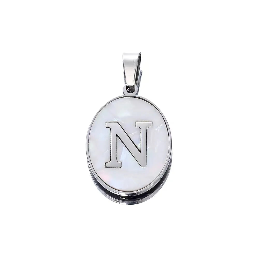 1 Piece 18 * 22mm 304 Stainless Steel Letter Pendant