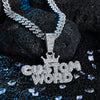 1PC Custom Design Letter Pendant Rapper Necklace Iced Out Silver Full Diamond Custom Word Charm Jewelry Gold Plated Color For Street