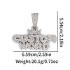 1PC Custom Design Letter Pendant Rapper Necklace Iced Out Silver Full Diamond Custom Word Charm Jewelry Gold Plated Color For Street