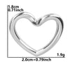 1 Piece 1.8*2CM 304 Stainless Steel 18K Gold Plated Heart Shape Pendant