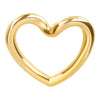 1 Piece 1.8*2CM 304 Stainless Steel 18K Gold Plated Heart Shape Pendant