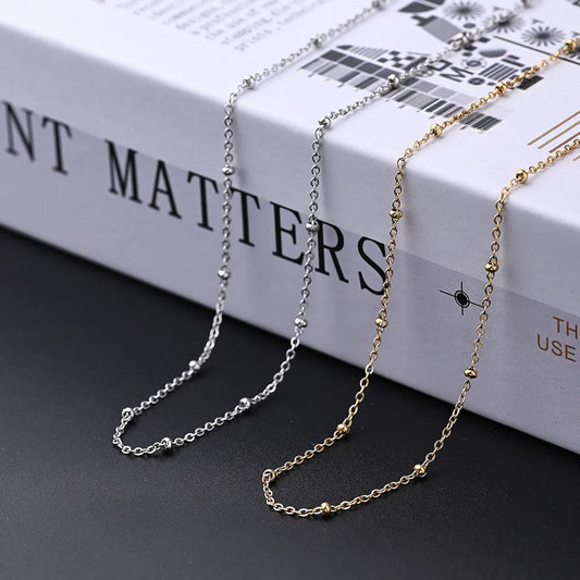 1 Roll 1.5*1.2mm 2.5*2mm 2*1.5mm 304 Stainless Steel 18K Gold Plated Solid Color Polished Chain