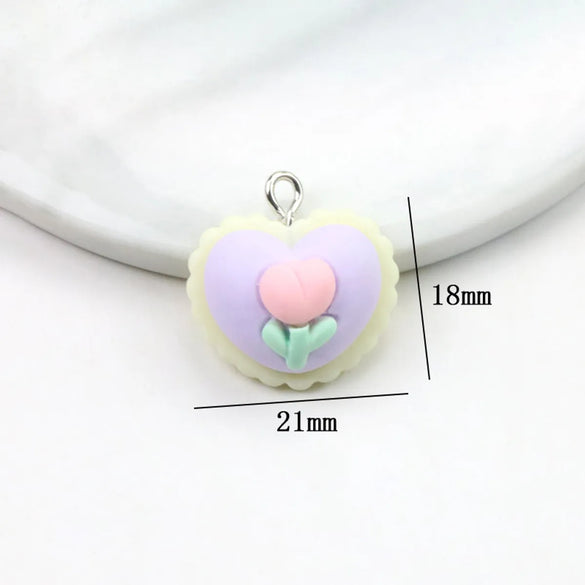 1 Piece 20 * 22mm 21 * 23mm 26 * 15mm Resin Animal Star Flower Polished Pendant