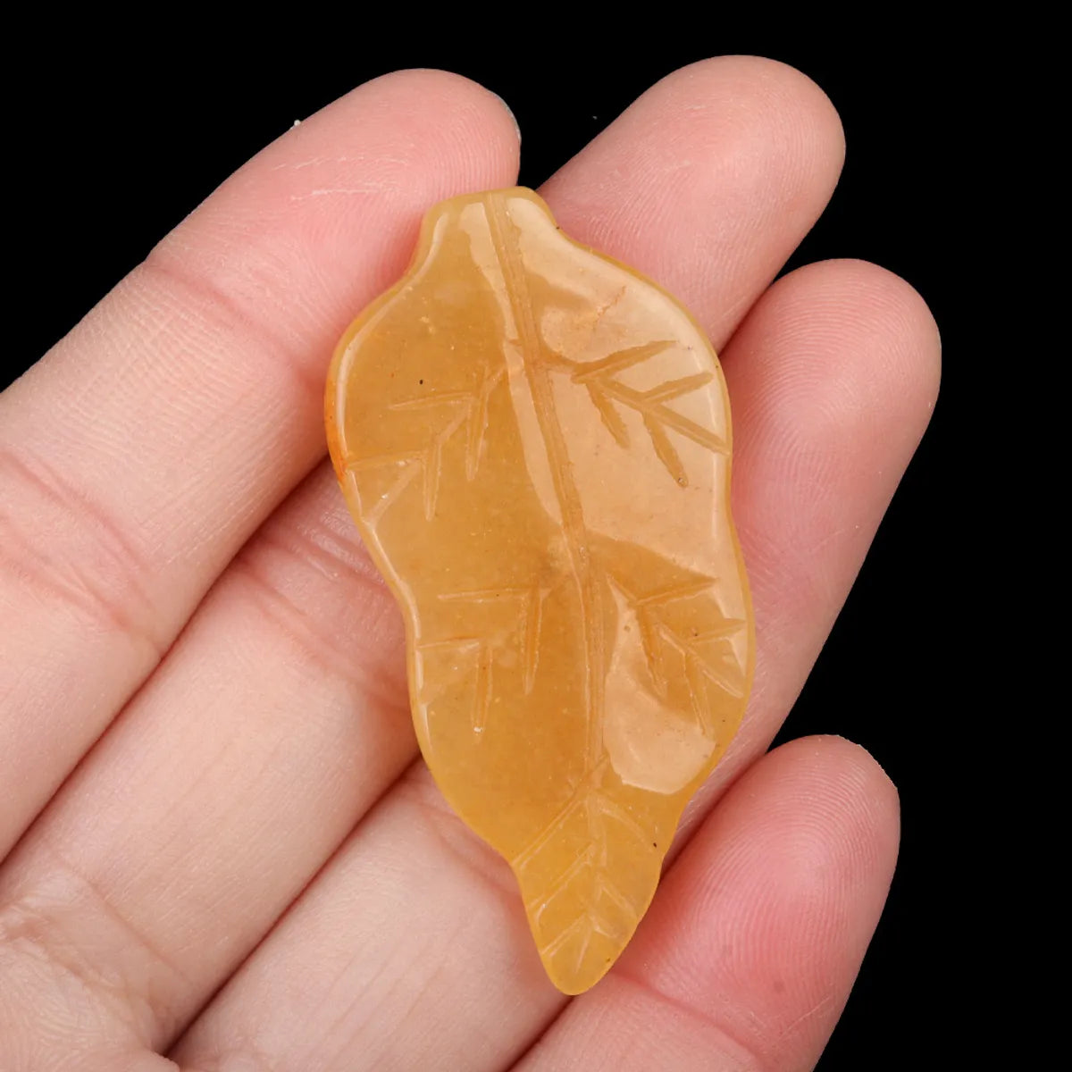 1 Piece 20-25*47mm Crystal Agate Leaves Pendant