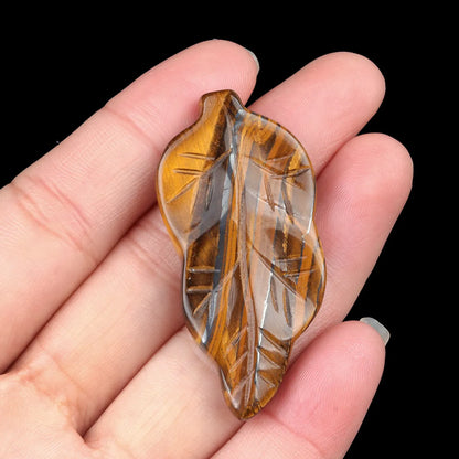 1 Piece 20-25*47mm Crystal Agate Leaves Pendant