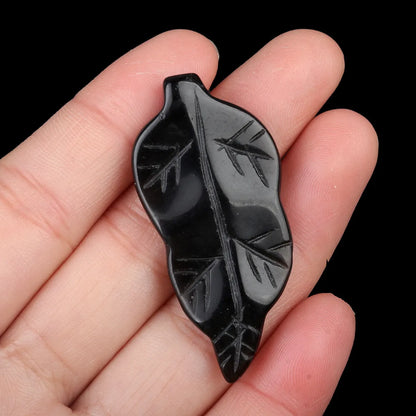 1 Piece 20-25*47mm Crystal Agate Leaves Pendant