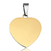 1 Piece 201 Stainless Steel Customization Laser Engraving Heart Shape Pendant