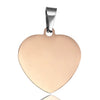 1 Piece 201 Stainless Steel Customization Laser Engraving Heart Shape Pendant