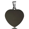 1 Piece 201 Stainless Steel Customization Laser Engraving Heart Shape Pendant