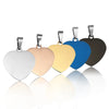 1 Piece 201 Stainless Steel Customization Laser Engraving Heart Shape Pendant