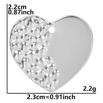 1 Piece 23*22mm Hole 1~1.9mm 304 Stainless Steel 18K Gold Plated Heart Shape Pendant