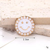 1 Piece 24 * 34mm 25*25mm Alloy Rhinestones Pearl Smile Face Flower Perfume Bottle Pendant
