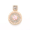 1 Piece 24 * 34mm 25*25mm Alloy Rhinestones Pearl Smile Face Flower Perfume Bottle Pendant