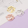 1 Piece 27*22mm 304 Stainless Steel 18K Gold Plated Map Customization Laser Engraving Pendant