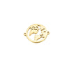 1 Piece 27*22mm 304 Stainless Steel 18K Gold Plated Map Customization Laser Engraving Pendant