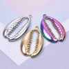 1 Piece 27x15mm Hole 1~1.9mm 304 Stainless Steel 18K Gold Plated Shell Pendant