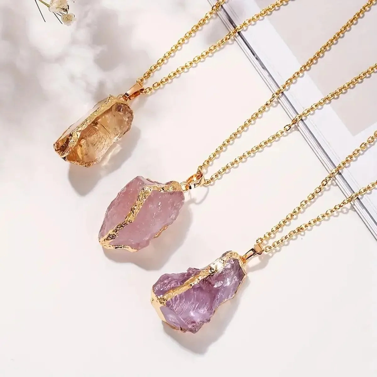 1 Piece 30-50mm Natural Stone Crystal Irregular Pendant