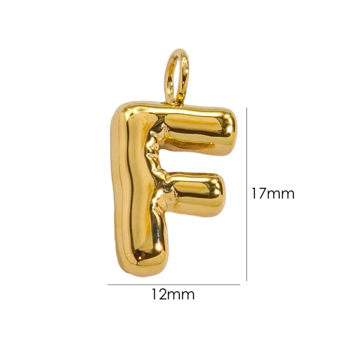 1 Piece 304 Stainless Steel 14K Gold Plated Letter Polished Pendant