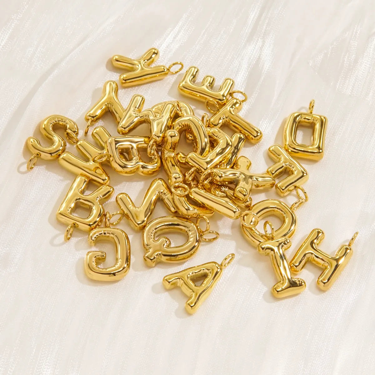 1 Piece 304 Stainless Steel 14K Gold Plated Letter Polished Pendant