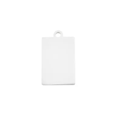1 Piece 304 Stainless Steel 18K Gold Plated Customization Laser Engraving Rectangle Pendant