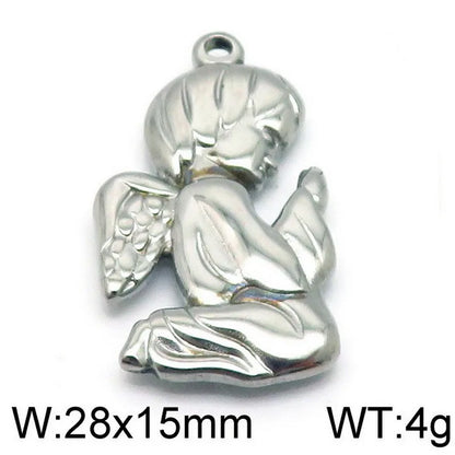 1 Piece 304 Stainless Steel 18K Gold Plated Gingerbread Heart Shape Pendant