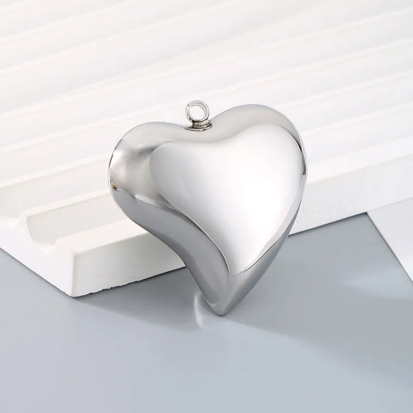 1 Piece 304 Stainless Steel 18K Gold Plated Heart Shape Pendant Jewelry Accessories