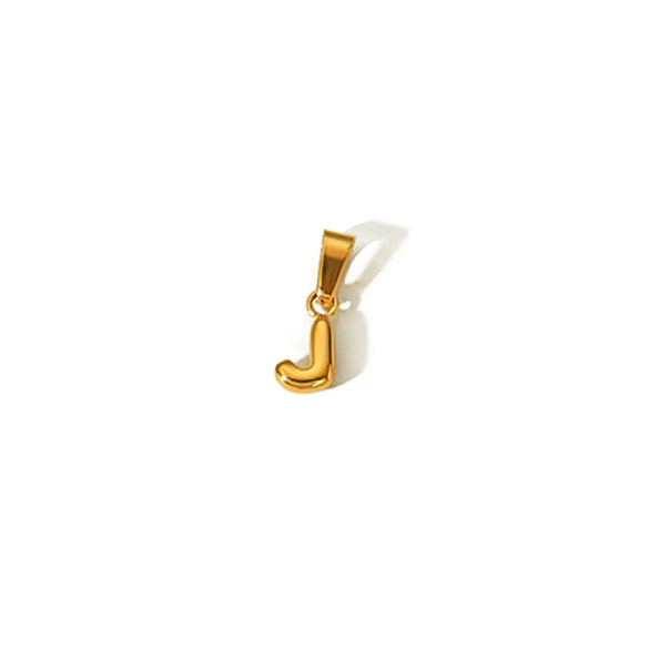 1 Piece 304 Stainless Steel 18K Gold Plated Letter Pendant