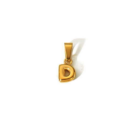1 Piece 304 Stainless Steel 18K Gold Plated Letter Pendant