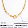 1 Piece 304 Stainless Steel 18K Gold Plated Paperclip Chain Cable Chain Snake Chain Polished 40-45cm Jewelry Accessories Chain