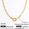 1 Piece 304 Stainless Steel 18K Gold Plated Paperclip Chain Cable Chain Snake Chain Polished 40-45cm Jewelry Accessories Chain