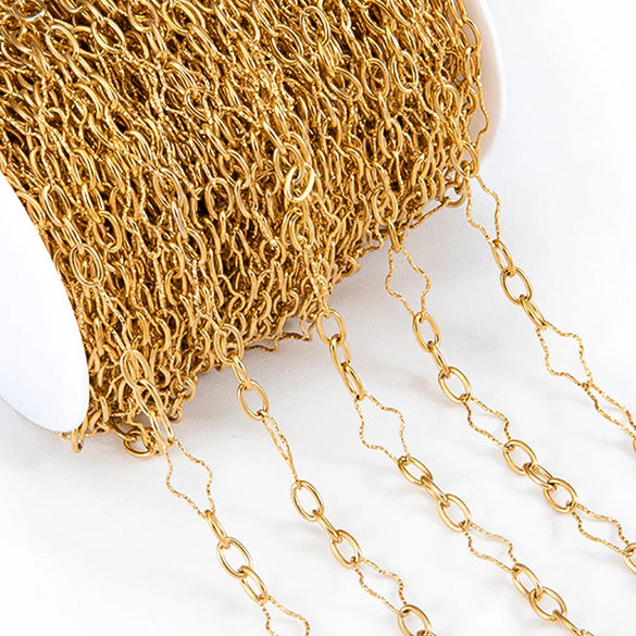 1 Piece 304 Stainless Steel 1M Jewelry Accessories Chain