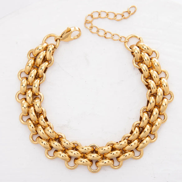 1 Piece 304 Stainless Steel Bracelets Chain Casual Geometric