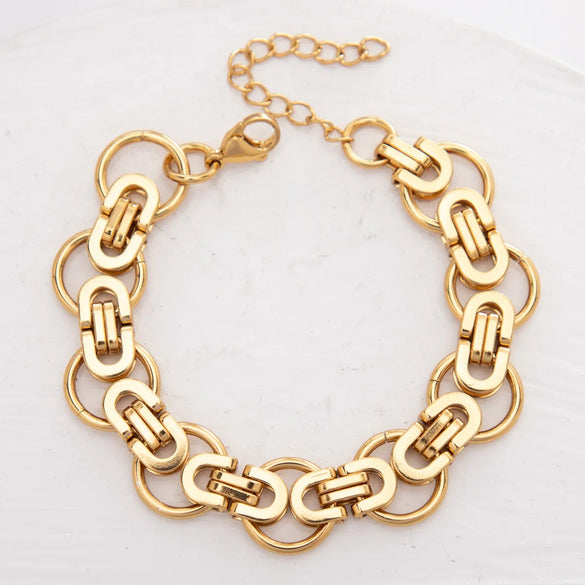 1 Piece 304 Stainless Steel Bracelets Chain Casual Geometric