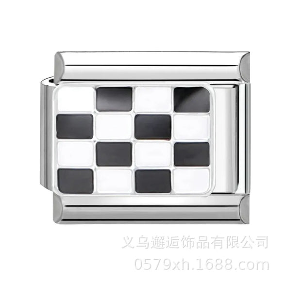 1 Piece 304 Stainless Steel Cartoon Italian Charms