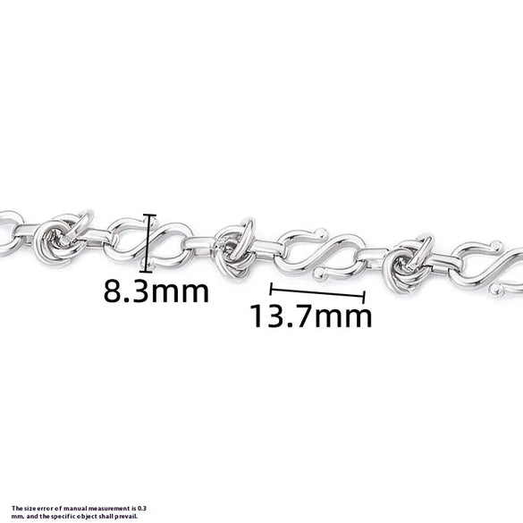 1 Piece 304 Stainless Steel Chain Chain Retro Classic Style S Shape