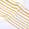 1 Piece 304 Stainless Steel Coffee Bean Chain Round Pearl Chain Cable Chain Jewelry Accessories