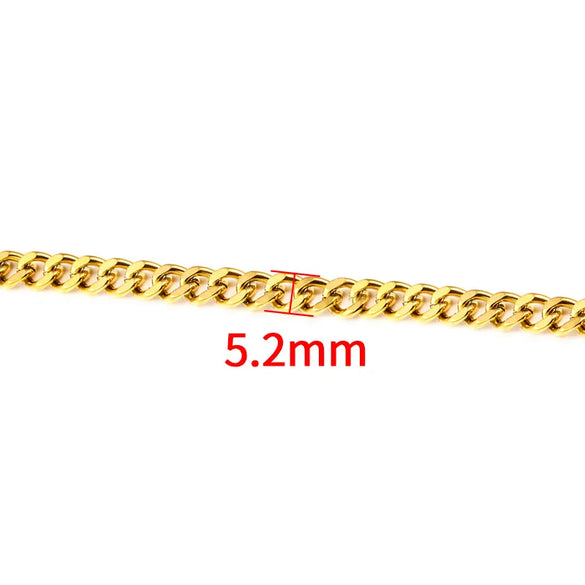 1 Piece 304 Stainless Steel Coffee Bean Chain Round Pearl Chain Cable Chain Jewelry Accessories