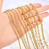 1 Piece 304 Stainless Steel Coffee Bean Chain Round Pearl Chain Cable Chain Jewelry Accessories