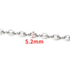 1 Piece 304 Stainless Steel Coffee Bean Chain Round Pearl Chain Cable Chain Jewelry Accessories