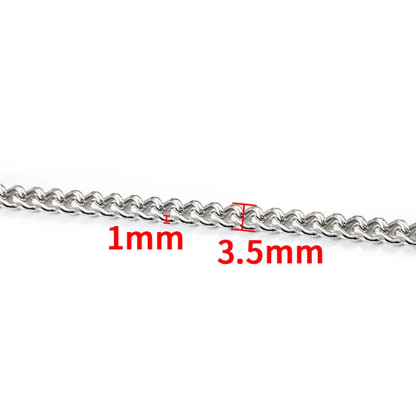 1 Piece 304 Stainless Steel Coffee Bean Chain Round Pearl Chain Cable Chain Jewelry Accessories